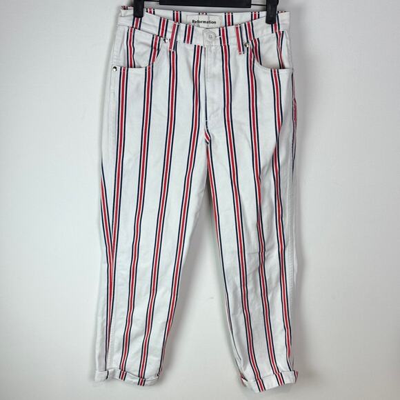 Reformation Pants - Reformation White Jeans - Women's 26